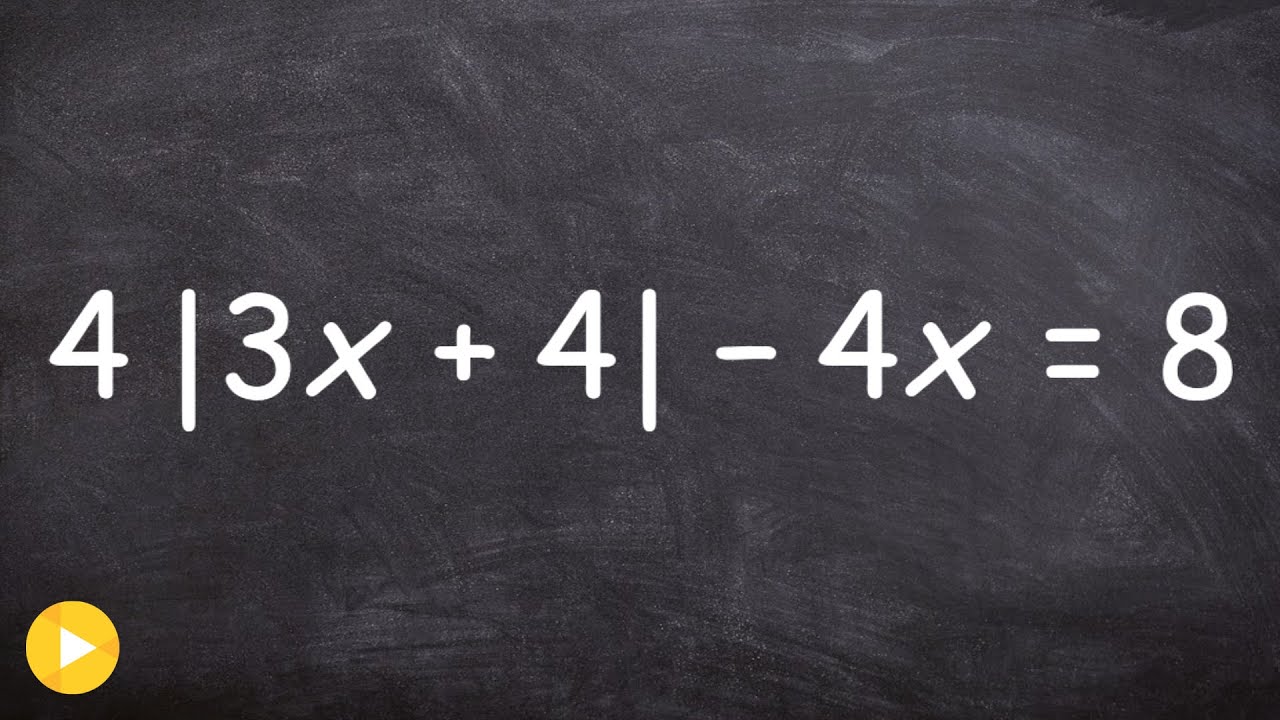 Learn How To Solve A Multi Step Absolute Value Equation YouTube Learn How To Solve A Multi Step Absolute Value Equation YouTube