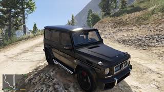 GTA 5 With a steering wheel Mercedes-Benz G55 AMG offroad driving