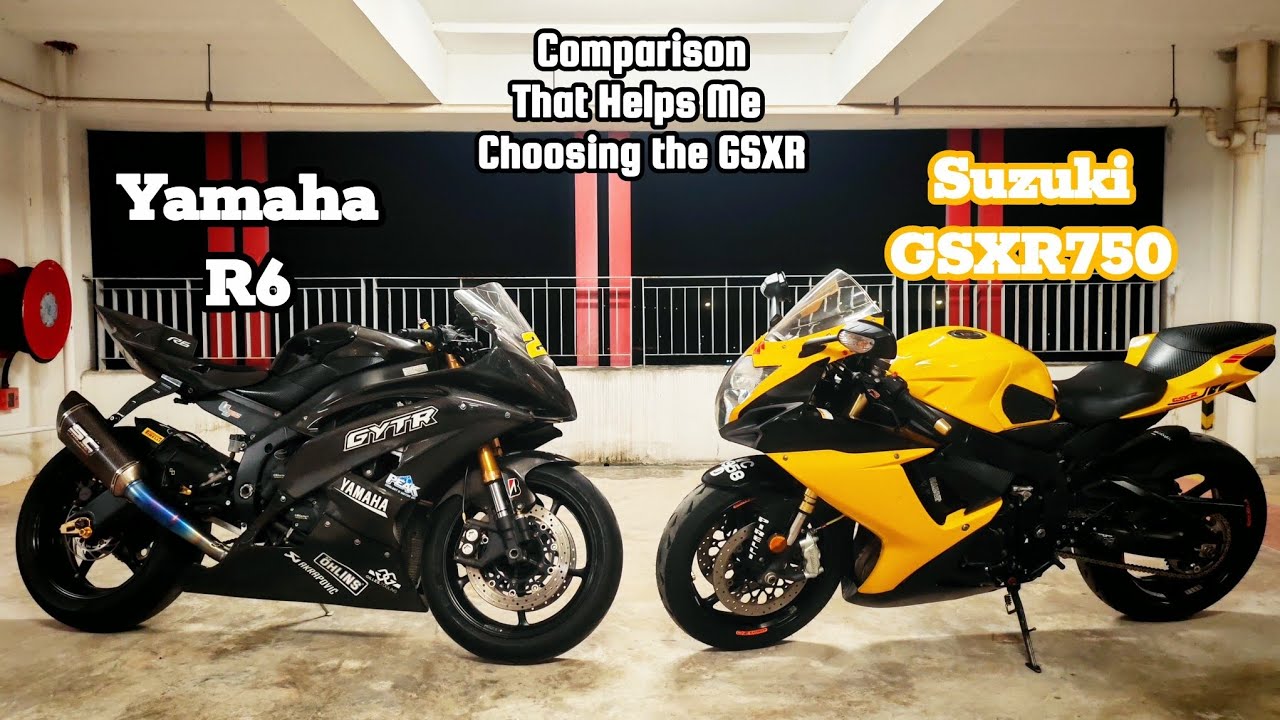 Два легендарных суперспортивных мотоцикла — Yamaha R6 | Suzuki GSXR750 (мое сравнение)