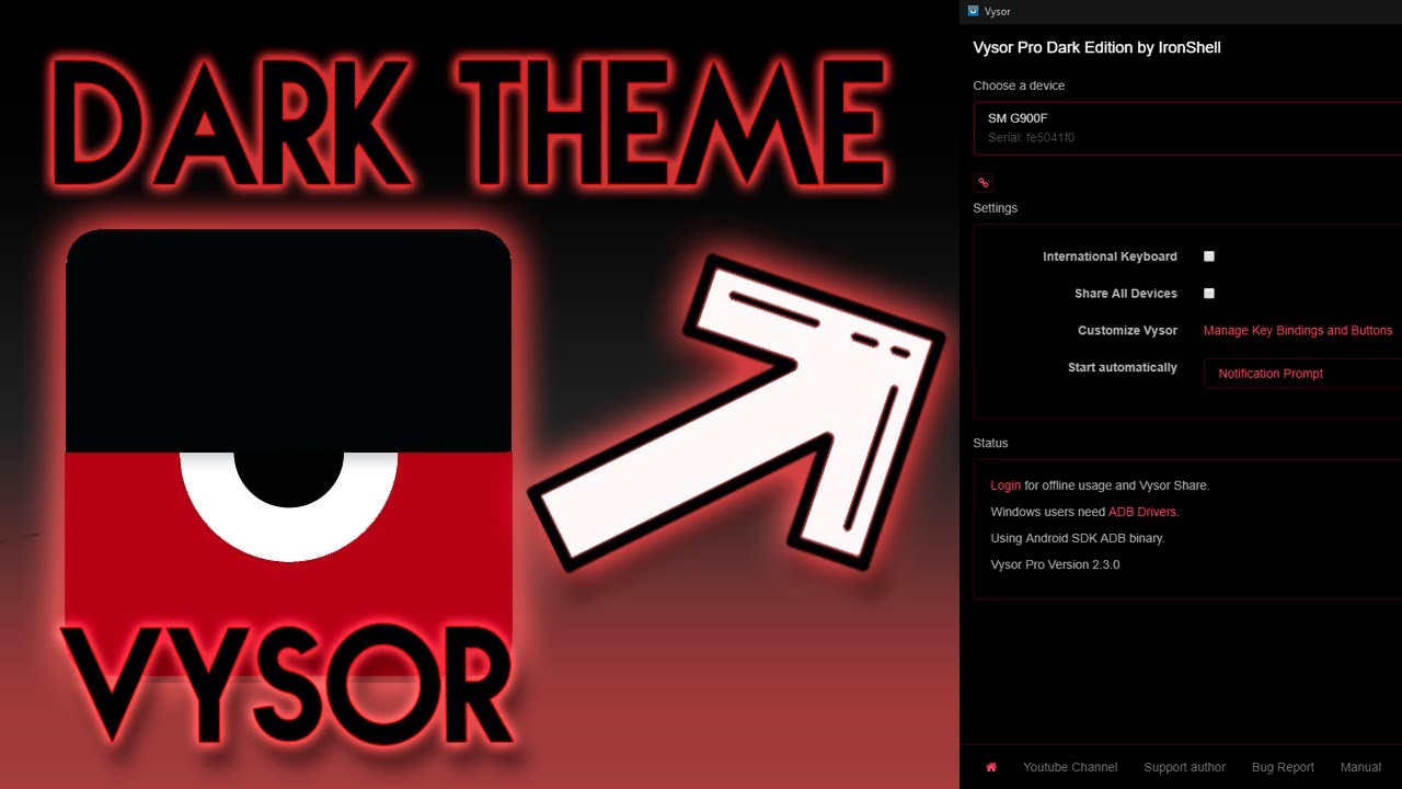 Dark Theme For Vysor App For 1 Click! - YouTube