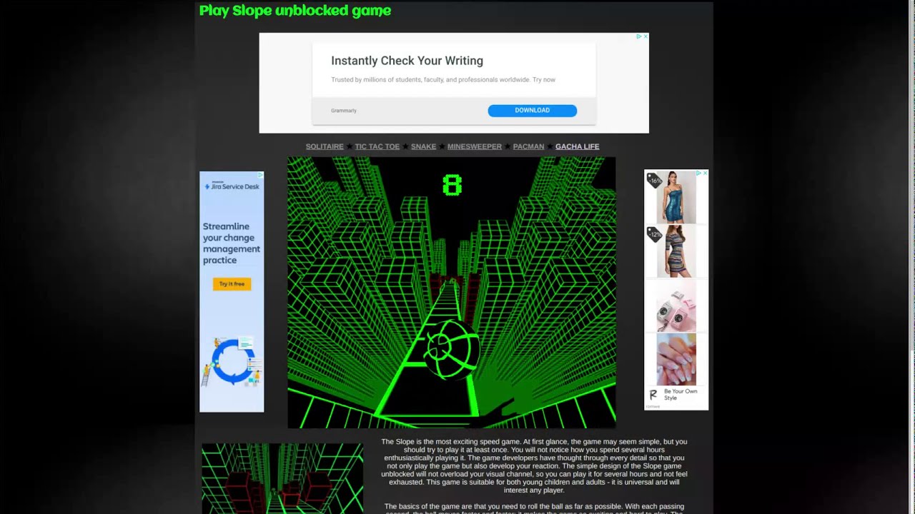 Slope Unblocked Games YouTube