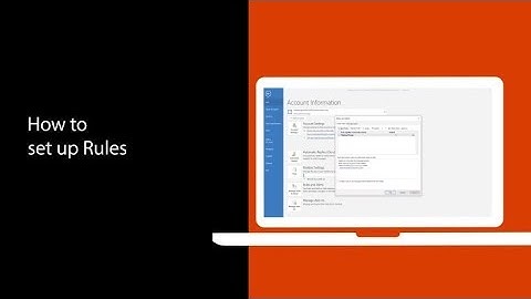Organize your Inbox with rules in Outlook
