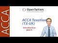 Introduction to ACCA Taxation (TX-UK) part 1