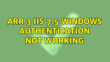 ARR 3 IIS 7.5 Windows Authentication not working