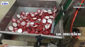 Dây chuyền chiết rót định lượng đóng nắp hũ tương ớt, hũ mật ong hũ chai thủy tinh nắp nhôm