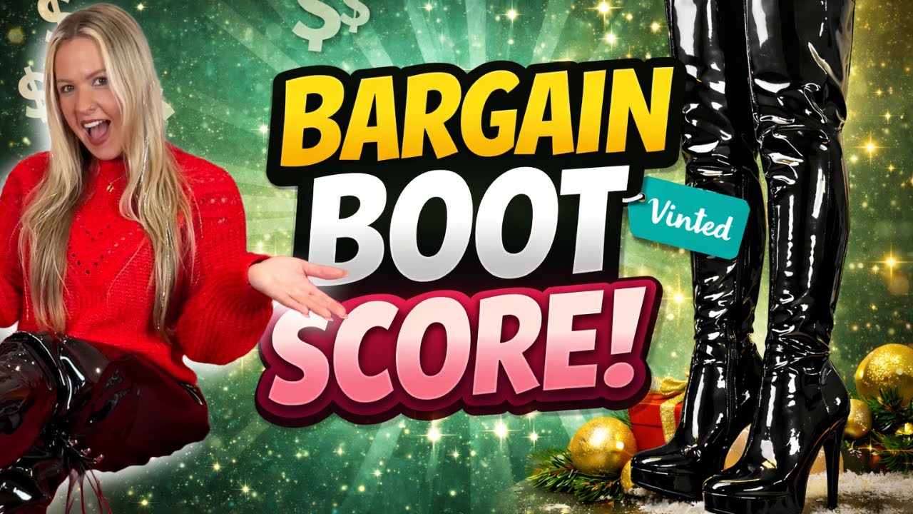 I Found BRAND NEW Shiny Thigh-High Boots on Vinted 😍 | Bargain Boot Haul & Recycling Win ✨