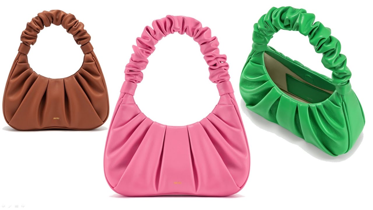 JW Pei Gabbi bag croissant. Review Ivory, Pink, Grass Green, Purple,  Orange, Ice, BLACK. 