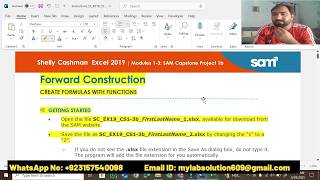 Shelly Cashman  Excel 2019  Modules 1-3  SAM Capstone Project 1b | Forward Construction