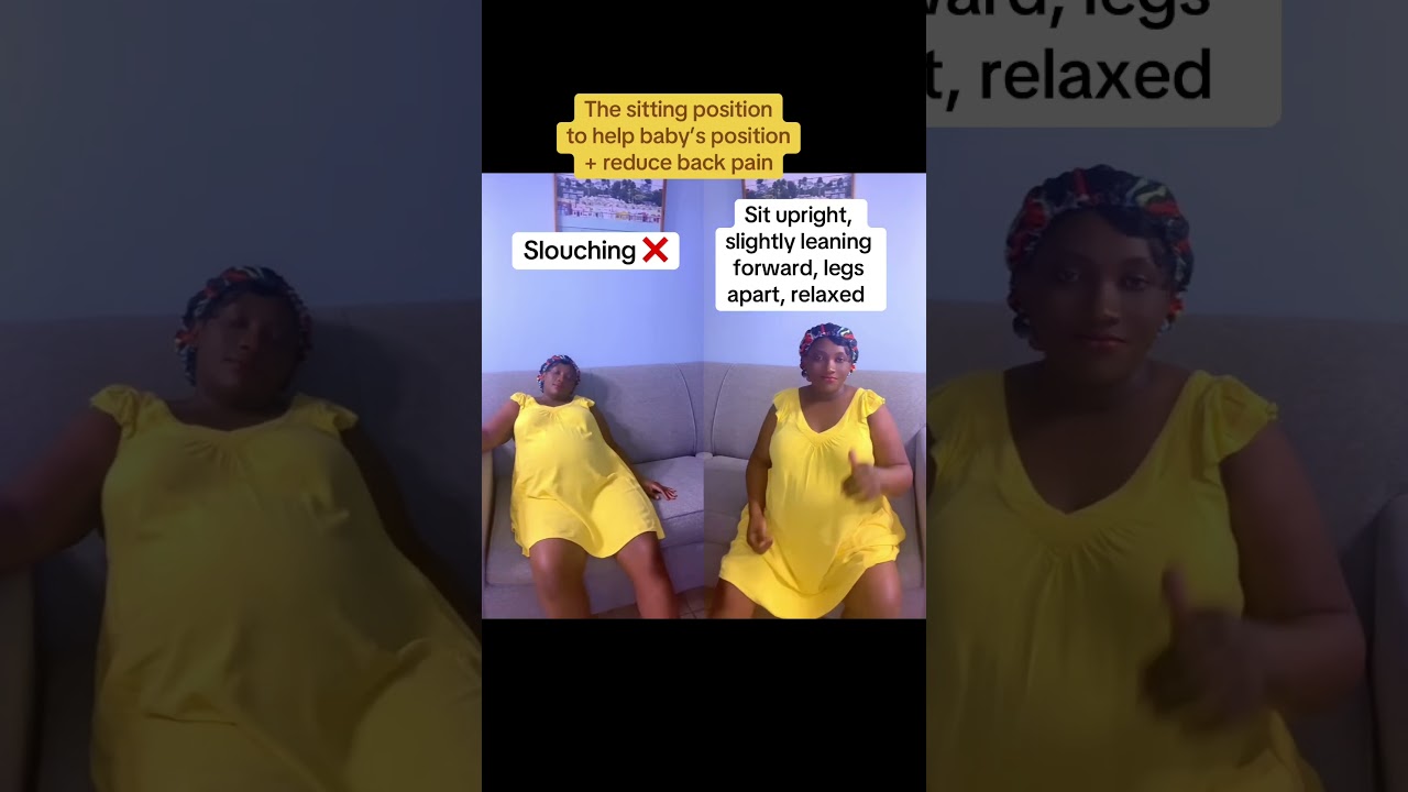 The Best Sitting Position In the Third Trimester. 