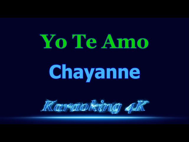 Chayanne  Yo Te Amo  Karaoke 4K class=