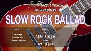 SLOW ROCK BALLAD Backing Track in C/Am (64 bpm)