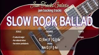 SLOW ROCK BALLAD Backing Track in C/Am (64 bpm)