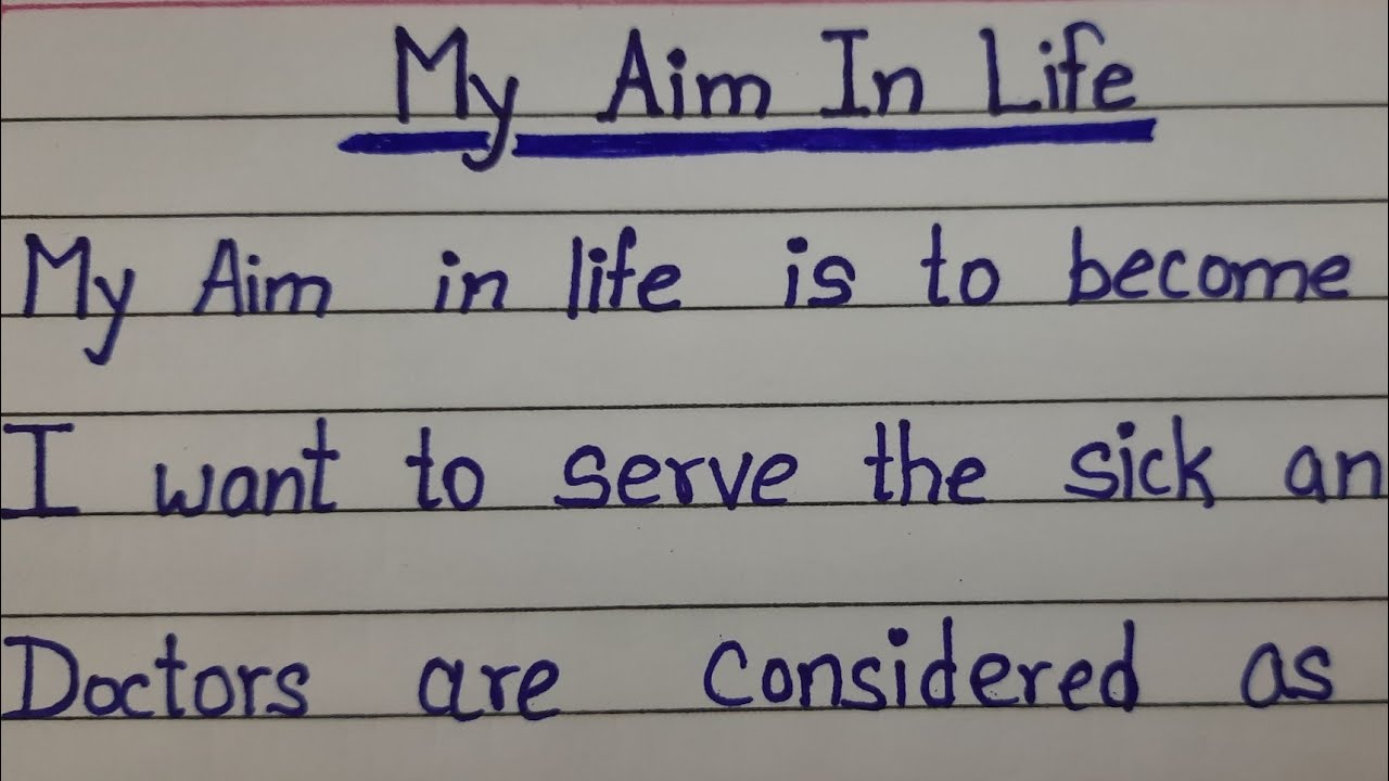 essay on aim in life to become a doctor