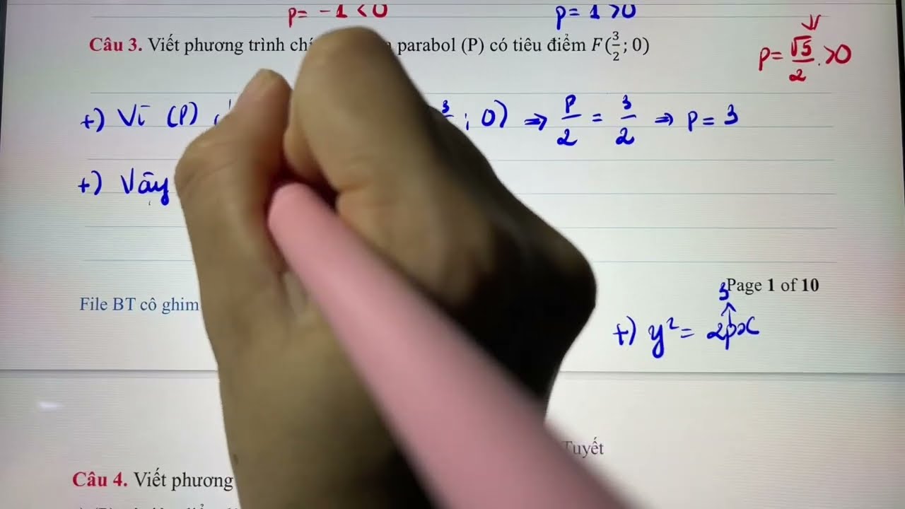 Toán 10. CĐ8. T11. Đường Parabol - Phương trình chính tắc và toán thực tế (Phần 1)