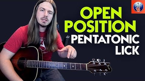 Open Position Pentatonic Scale Lick in E Minor - Easy Guitar Lesson on Pentatonic Licks