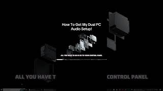 How To Get My Dual PC Audio Setup #respawnrecruits #gaming