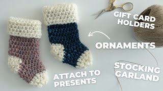 Ultimate Holiday DIY...Crochet Mini Stockings in MINUTES! (Tutorial)