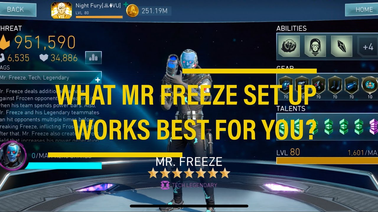 WHAT MR FREEZE (PUPPET) SET UP WORKS BEST FOR YOU? Testing Dsk/ ROK-Ba/ Rh  | Injustice 2 Mobile