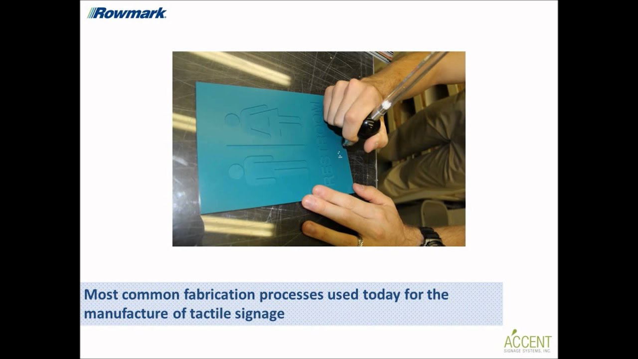 Part I: Industry Trends and Fabrication Processes for Tactile Signs