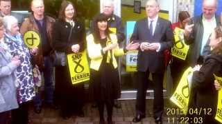 Margaret Ferrier SNP Candidate at opening of SNP Hub in Cambuslang