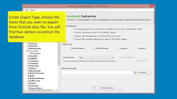Outlook Extractor Tool – Extract contacts, email addresses from PST and OST to VCF and MSG