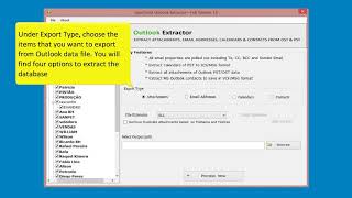 Outlook Extractor Tool – Extract contacts, email addresses from PST and OST to VCF and MSG screenshot 4