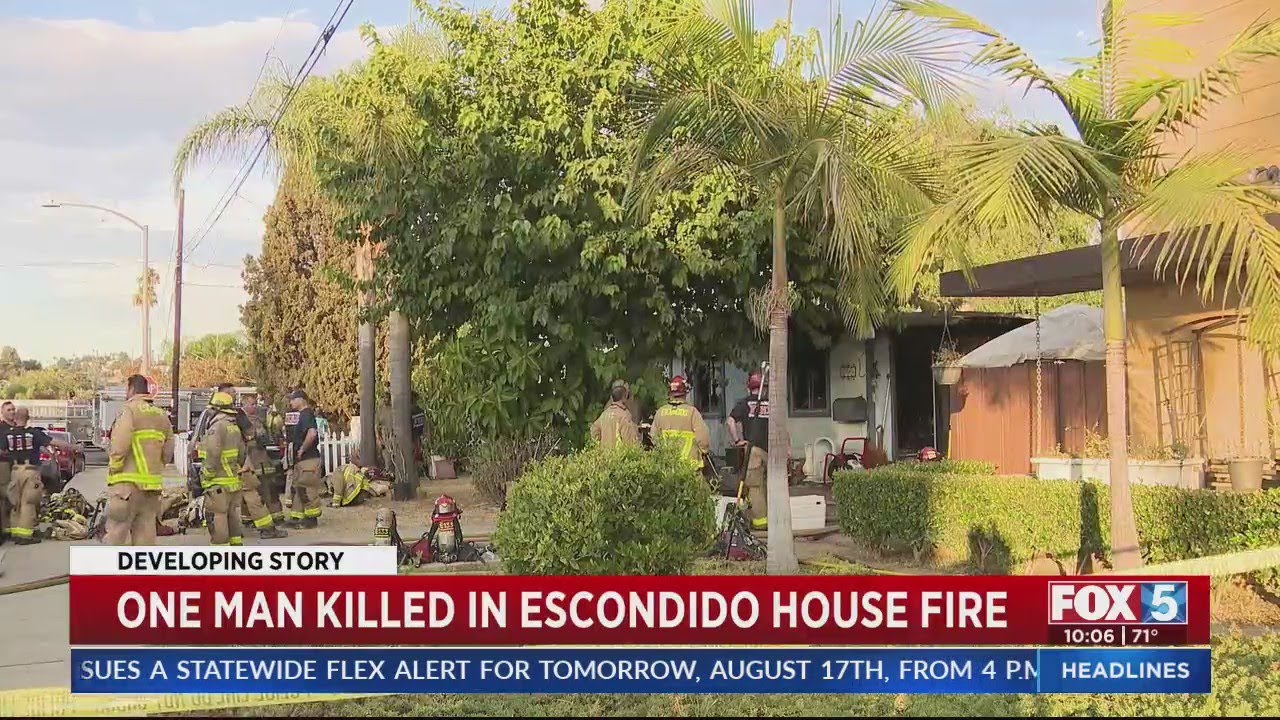 One Man Killed In Escondido House Fire YouTube