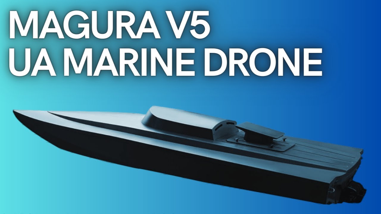 The new Ukrainian maritime drone MAGURA V5 was presented at the exhibition in Turkey - YouTube