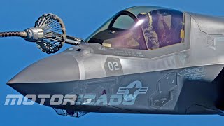 Fighter Jet • F35B Lightning II and F18E Super Hornet Takeoff and Arrested Landing of Aircraft