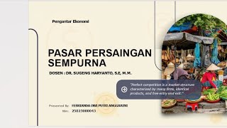 PASAR PERSAINGAN SEMPURNA | Pengantar Ekonomi 