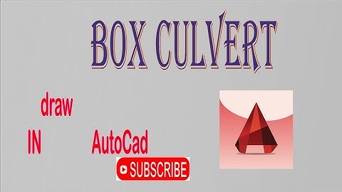 How To draw Box Culvert In AutoCAD #autocadcivil3d