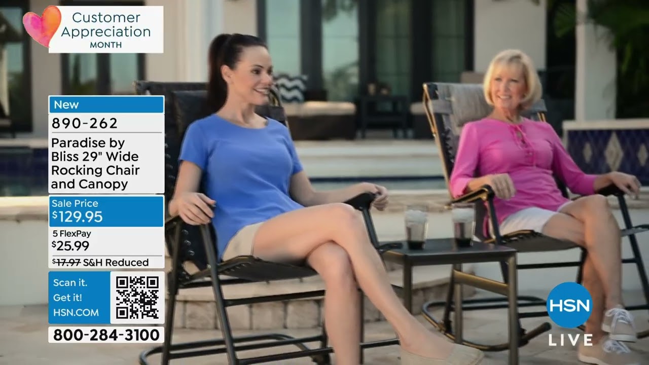 Paradise by Bliss 29" Wide Rocking Chair and Canopy