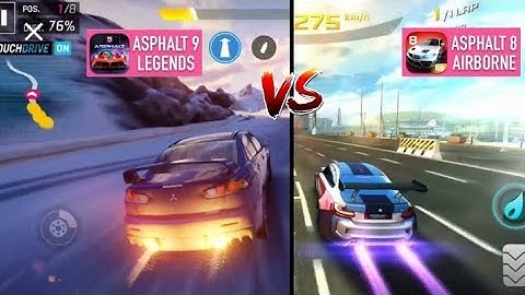 Asphalt8 vs 9 graphics comparison