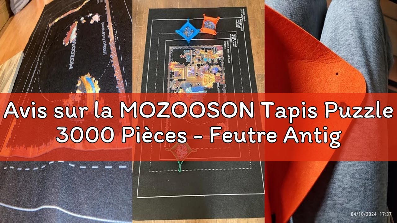Tapis Puzzle 3000 Pièces – Feutre Antiglisse – Avec Rouleau De Rangement Et 6 Trieurs – Jigsaw Mat Roll Up