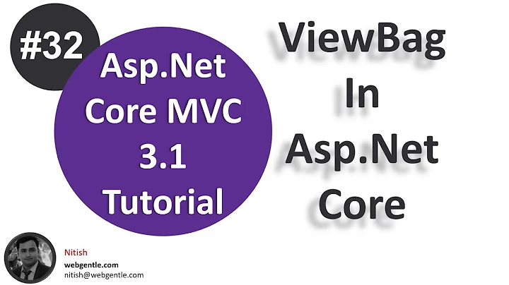 (#32) ViewBag in Asp.Net Core MVC | Asp.Net Core tutorial
