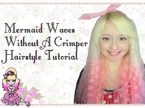 Mermaid Waves Without A Crimper Hairstyle Tutorial - Violet LeBeaux