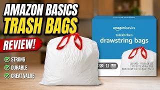Best Kitchen Trash Bags | Amazon Basics Tall Kitchen Drawstring Bags Review