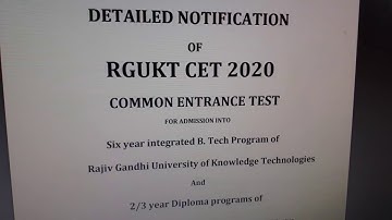 complete detailes of RGUKT CET 2020