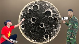 How to make a moon with sand cement