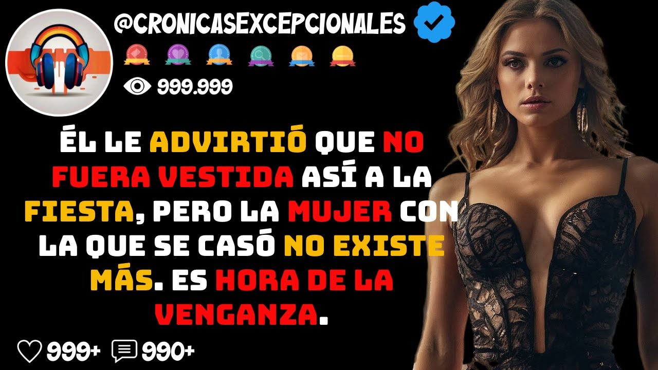 Él le advirtió que no fuera vestida así a la fiesta, pero la mujer con la que se casó no existe...