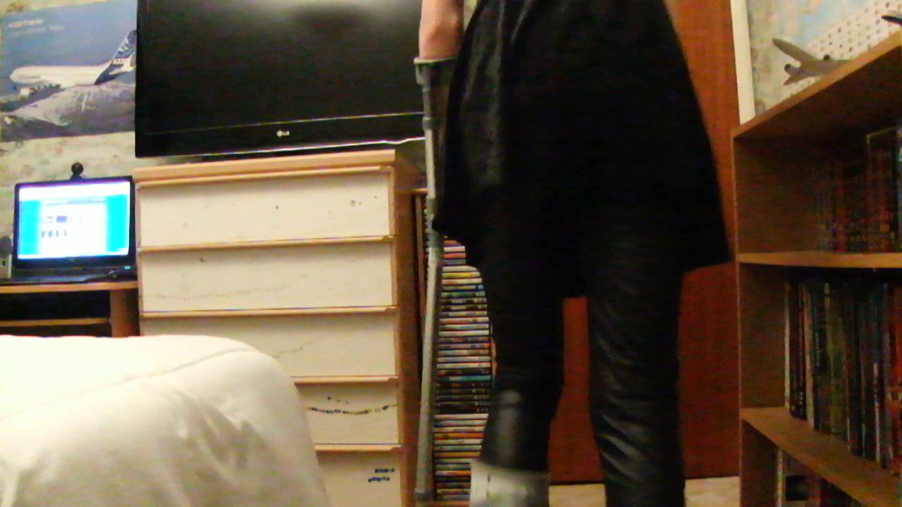 Crutches and boot - YouTube