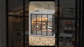 DIY Miniature Dream Coffee Shop#vfuho #diy #miniature #satisfying  #Shorts