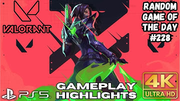 First Game Highlights From Valorant Beta | PS5 Games | 4K HDR | RANDOM GAME OF THE DAY 228