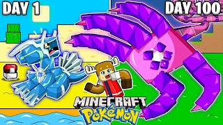 I Survived 100 DAYS as a POKEMON TRAINER in Minecraft