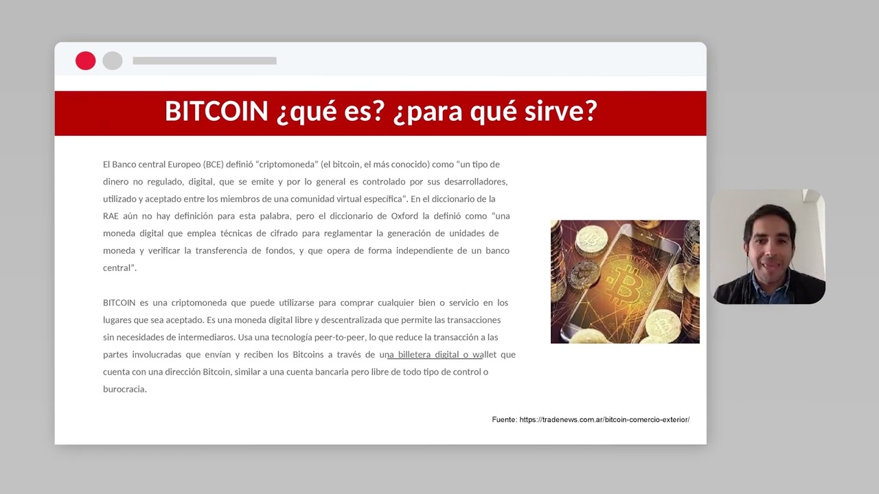 El bitcoin como moneda de pago para el comercio exterior: WIESSE, Carlos  (14/09/2022)