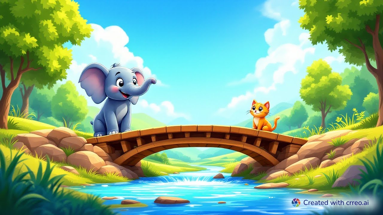 he Friendship Bridge 🐘🐱 | A Kids Cartoon About Teamwork & Respect | English Subtitled Story