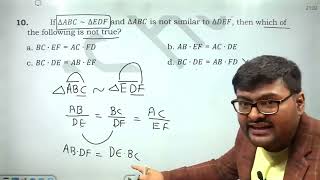 If Abc Edf And Abc Is Not Similar To Def, Then Which Of The Following Is Not True? A.