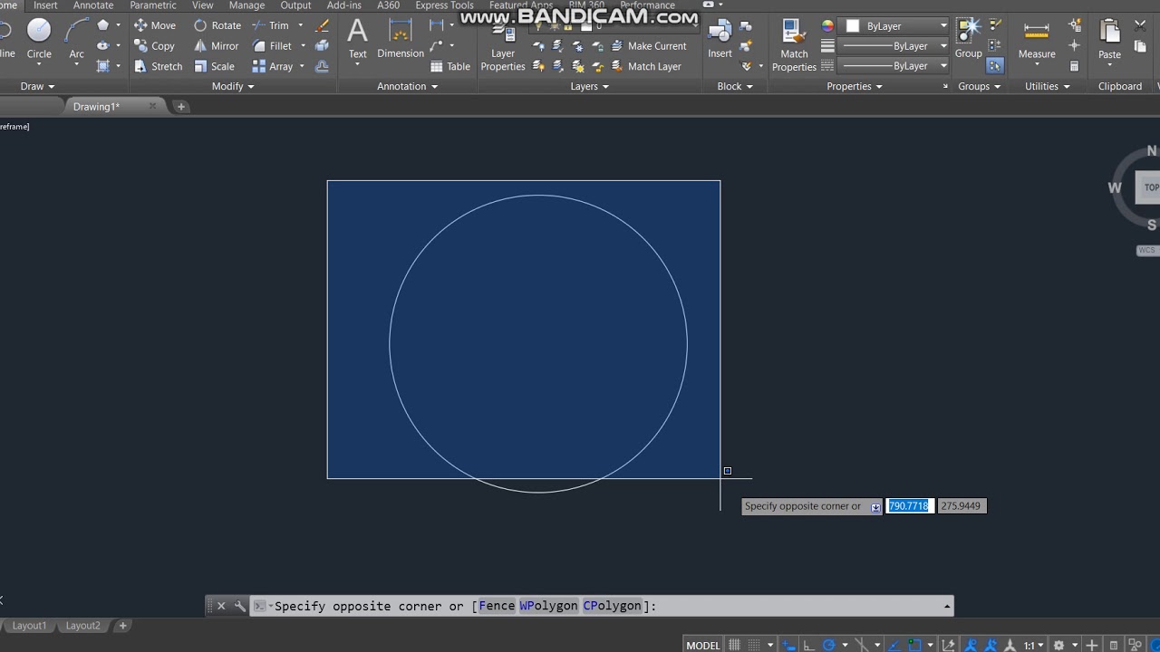 AutoCAD: Draw Objects (Line, Polyline, Circle, Rectangle, Polygon, Ellipse, Hatch, Cloud)