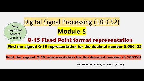 Module5:DSP:Q-15 Fixed point format Explanation.