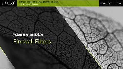 Module 11   Firewall Filters